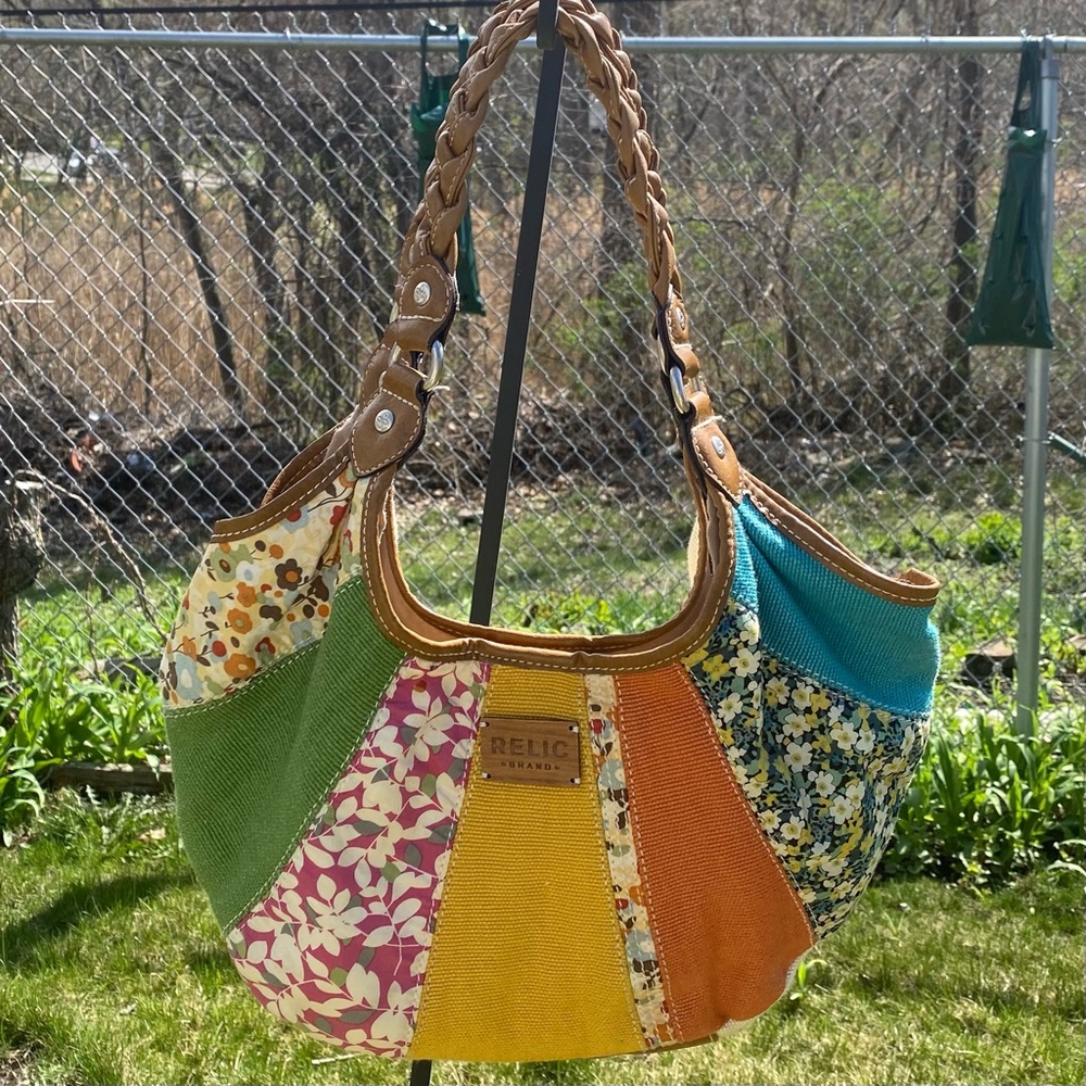 Relic by Fossil, Boho Multicolor Patchwork Purse